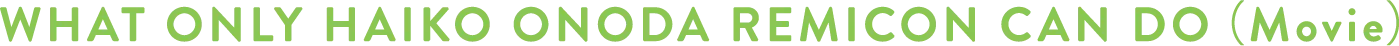 WHAT ONLY HAIKO ONODA REMICON CAN DO（Movie）